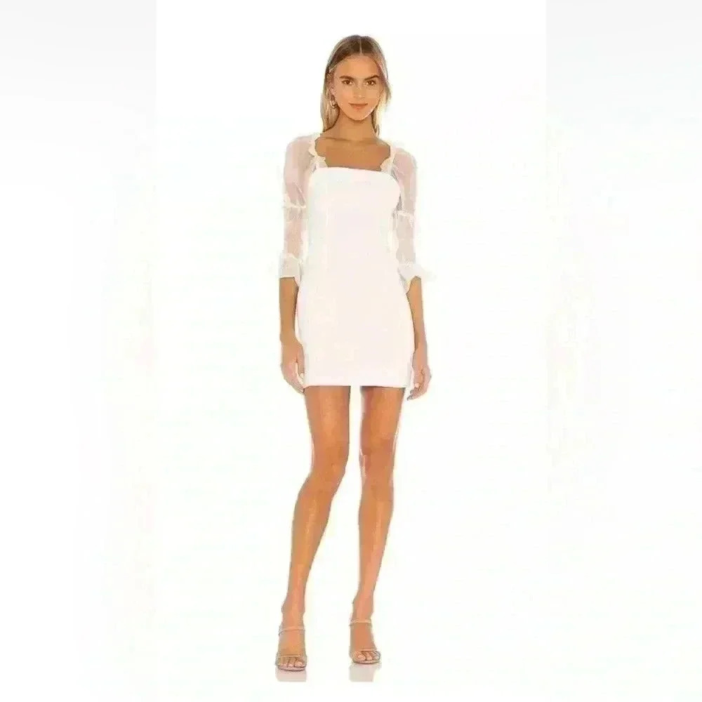AMANDA UPRICHARD Tia Dress in Ivory- Size-medium